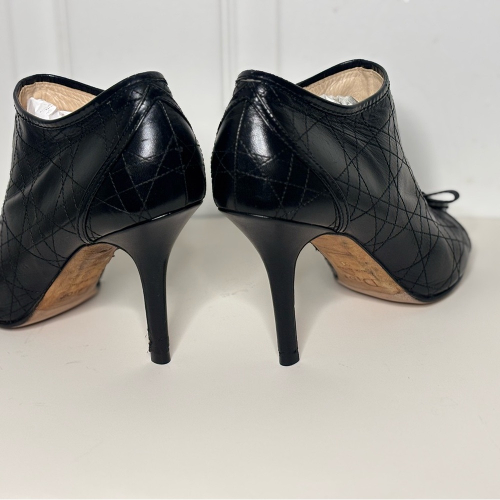 Dior Black Quilted Heeled Boots